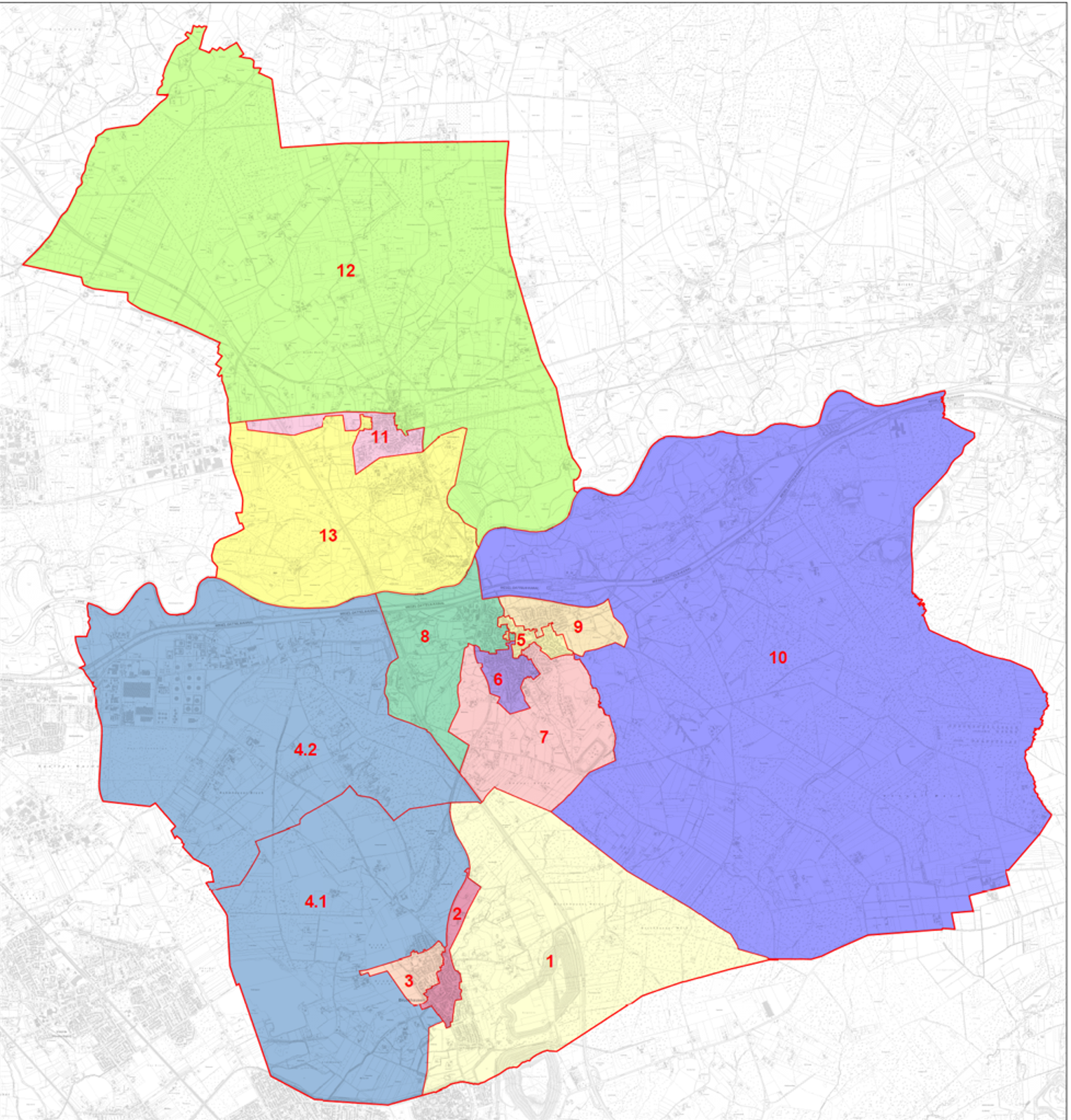 Wahlbezirkseinteilung KW25 grafisch
